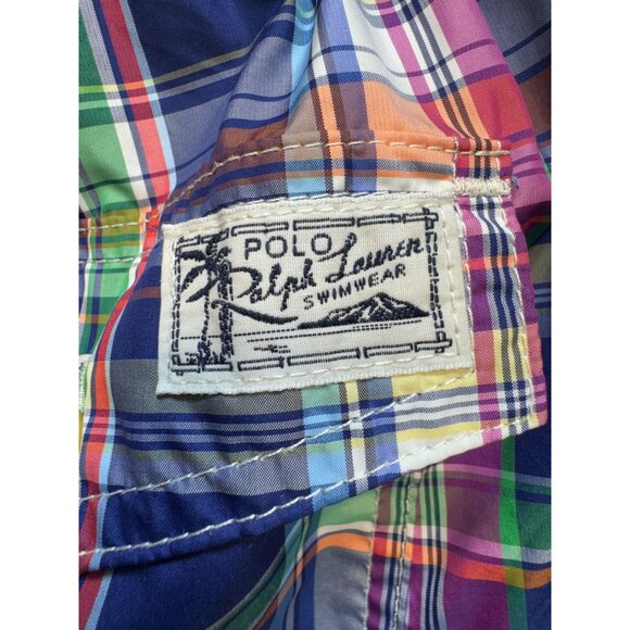 Polo Ralph Lauren Men's Traveller Swim Short Cruise Plaid Sz XL Multi Lightweigh - Picture 13 of 15